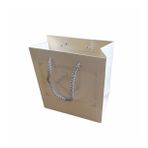 Karton Hediye Çantası Gümüş Saray Desenli 20X20X10 CM (10 Adet) Krem