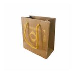Karton İpsaplı Hediye Çantası Saray Desenli GOLD 15X17X8 10 Adet Kraft
