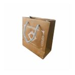 Karton İpsaplı Hediye Çantası Saray Desenli Gümüş 15X17X8 10 Adet Kraft