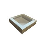Karton Kutu Pencereli Havlu Kutusu 25X25X5 - 10 Adet Beyaz