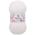 Kartopu K010 Kar Beyaz Baby One Tüylenmeyen El Örgü İpi Yünü