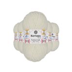 Kartopu K011 5 Adet Beyaz Yumurcak Kadife El Örgü İpi