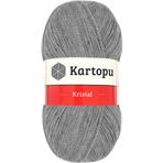 Kartopu K1001 Açık Gri Kristal Çift Katlı El Örgü Lif İpi