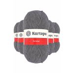 Kartopu K1002 Orta Gri 5 Adet Kristal Çift Katlı El Örgü Lif İpi