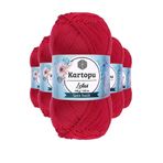 Kartopu K141 Fuşya Lotus Bikini Büstiyer Bluz 5 Adet Örgü İpi