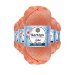 Kartopu K218 Somon Lotus Bikini Büstiyer Bluz 5 Adet Örgü İpi