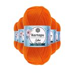Kartopu K273 Turuncu Lotus Bikini Büstiyer Bluz 5 Adet Örgü İpi
