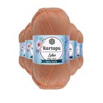 Kartopu K277 Şeftali Lotus Bikini Büstiyer Bluz 5 Adet Örgü İpi