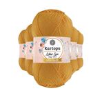 Kartopu K318 Koyu Sarı Lotus Bikini Büstiyer Bluz Simli 5 Adet Örgü İpi