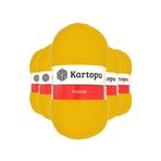 Kartopu K320 Koyu Sarı 5 Adet Kristal Çift Katlı El Örgü Lif İpi