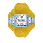Kartopu K323 Civciv Sarı Lotus Bikini Büstiyer Bluz 5 Adet Örgü İpi