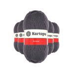 Kartopu K556 Kömür Gri 5 Adet Kristal Çift Katlı El Örgü Lif İpi