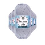 Kartopu K714 Gri Lotus Bikini Büstiyer Bluz 5 Adet Örgü İpi