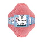 Kartopu K766 Gül Pembe Lotus Bikini Büstiyer Bluz 5 Adet Örgü İpi