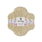 Kartopu K856 5 Adet Bej Yumurcak Kadife El Örgü İpi