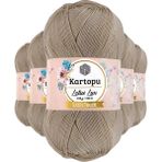Kartopu K861 Bej 5 Adet Lotus Lux Bikini Büstiyer Bluz Simli Örgü İpi