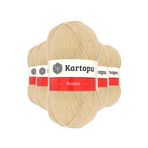 Kartopu K884 Sütlü Kahve 5 Adet Kristal Çift Katlı El Örgü Lif İpi