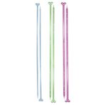 Kartopu Renkli Örgü Şişi Esnek Kırılmaz Plastik 3 Çift Her Numara Farklı 4.0, 5.0, 6.0mm Boy 35cm