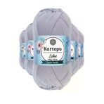 Kartopu TYC0862189916MRYL-5ARK008 5 Adet Lotus Bikini Büstiyer Bluz Örgü İpi K714 Gri