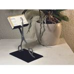 Kartvizit Tutacağı - Makas Figürlü Kartvizitlik - 3D Kartvizit Tutacağı Kuaför,terzi, Berber Makas - Gri
