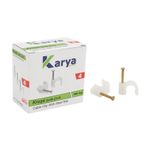 Karya 4 Numara Çelik Çivili 8 Mm Kroşe ( 100Lü Paket)( 2X4 Antigron Kablolar İçin)