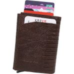 Karya Deri Unisex Mekanizmalı Kartlık Cüzdan 00600 - Kahverengi