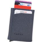 Karya Deri Unisex Mekanizmalı Kartlık Cüzdan 006000 - Gri - Gri