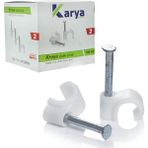 Karya Kroşe 2 Numara Çelik Çivili 6 mm (Data - Anten Kabloları Için) 100LÜ Paket Karya