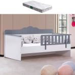 Karyola, Flower Montessori Karyola - Antrasit + 1 Adet Comfort Yatak