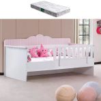 Karyola, Flower Montessori Karyola - Pembe + 1 Adet Comfort Yatak