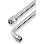Kas 1/2'' 60 cm 16 x 2 Krom Pex Radyatör Bağlantı Borusu Dirsekli