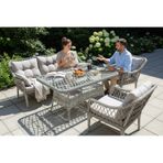 Kaş 3+1+1+masa Rattan Bahçe Balkon Mobilyası Gri