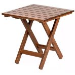Kaş 50X50 Katlanır Ahşap Bahçe Balkon Sehpası - Masif Gürgen (Atina Table)