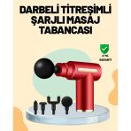 Kas Gevşetici Masaj Tabancası 4 Başlık Ve Ayarlanabilir Hız