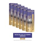 Kaş Kirpik Serumu - Kolajen Hyaluronik Asit Hint Yağı Keratin Peptidleri 6 adet