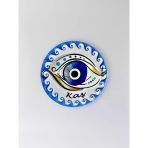 Kaş Temalı Polyester Kabartmalı Nazar Magnet Çap: 7 Cm – Dekoratif Hediyelik Buzdolabı Süsü (Kod:1225)