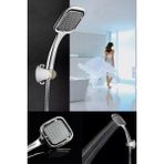 Kaşbaşı Home Duş Seti Siyah Kare Banyo Duş Seti Hortum Mafsal ve Başlık Set