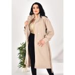 Kaşe Mont - XL - Krem