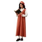 Kaşe Uzun Kışlık V Yaka Jile Elbise ve Şapka (2 li Takım) (Somon, L-XL)