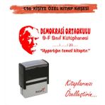 Kaşem Atatürk Temalı Kişiye Özel Kitap Mühürü Kitap Kaşesi C56