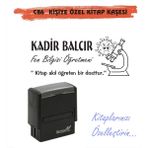 Kaşem Öğretmenlere ve Kişiye Özel Kitap Mühürü Kitap Kaşesi C86