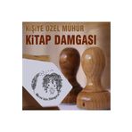 kaşematik K 245 Tüy Kalem Kıvırcık Saçlı Kadın Kişiye Özel Ahşap Kitap Damgası Ex Libris Kitap Mührü