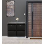 Kaser 2+2 Kilitli Metal Ayakkabılık - Siyah