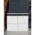 KASER Kilitli Metal Ayakkabılık 2+2 Beyaz