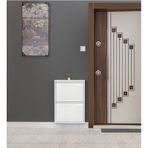 Kaser Metal 2'Li Metal Ayakkabılık Beyaz