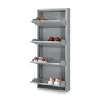 Kaser Metal 4'lü Gri Ayakkabılık