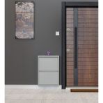 KASER METAL Ayakkabılık 2'li Gri