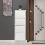 Kaser Metal DC-073 4'lü Beyaz Ayakkabılık