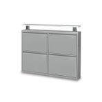 Kaser Metal Gri Ayakkabılık 2+2