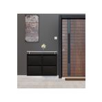 Kaser Siyah 2+2 Metal Ayakkabılık